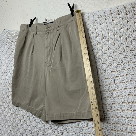 Polo Ralph Lauren Tyler Shorts Mens Size 32 Pleated Beige Classic Chino Original - Picture 9 of 11
